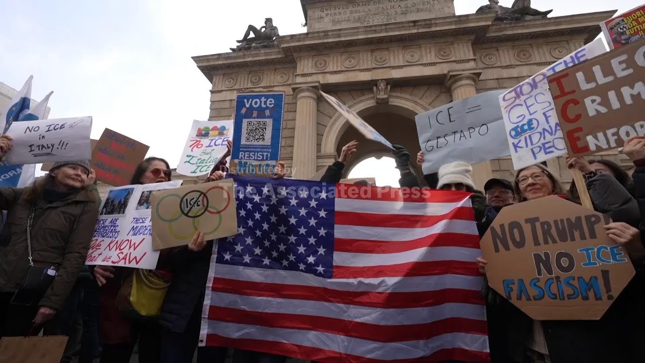 Milan protest against deployment of ICE agents during the upcoming Winter Olympics