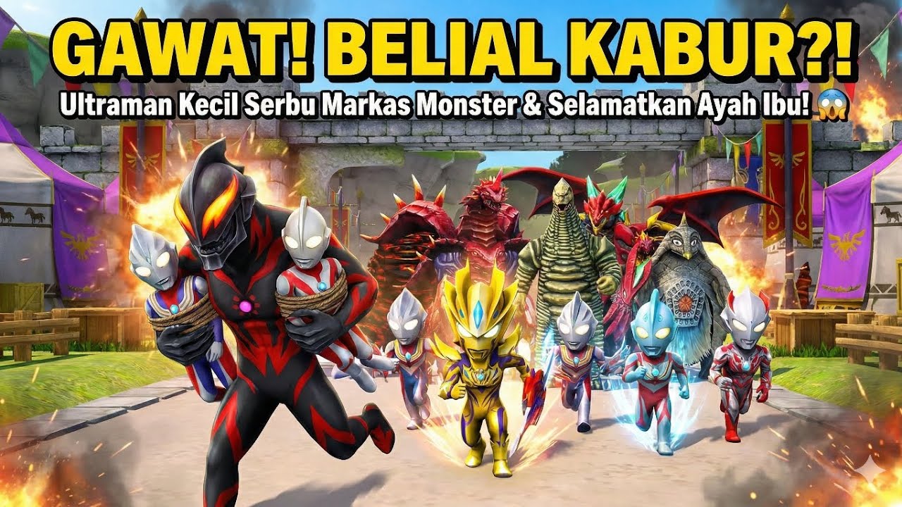 GAWAT! BELIAL KABUR?! Ultraman Kecil Serbu Markas Monster & Selamatkan Ayah Ibu! 😱