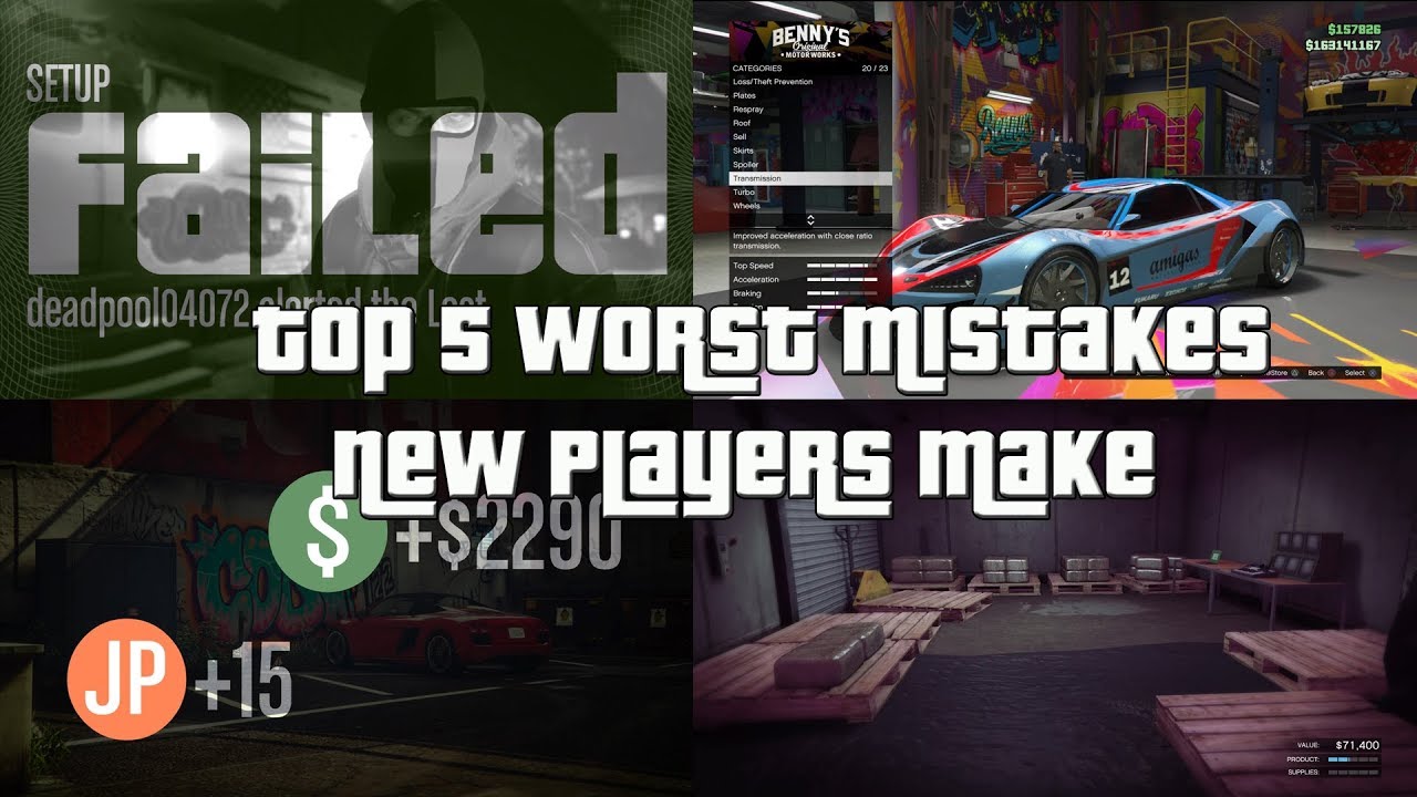 GTA Online Top 5 Worst Mistakes New Players Make