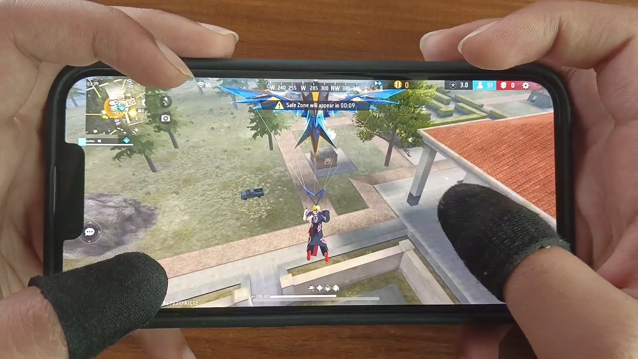 I PHONE 4 FINGER FULL MAP BR RANK GAME PLAY 