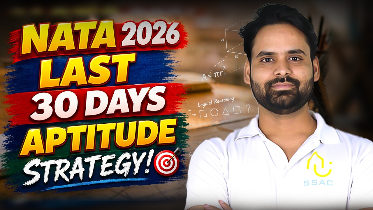 NATA 2026 Last 30 Days Aptitude Strategy by Farooq Sir 🔥| SSAC