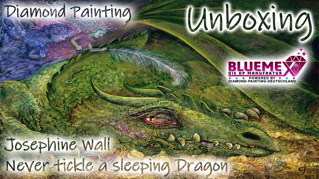 Diamond Painting Unboxing | Josephine Wall - Never tickle a sleeping Dragon - Mein erstes JW in Rund