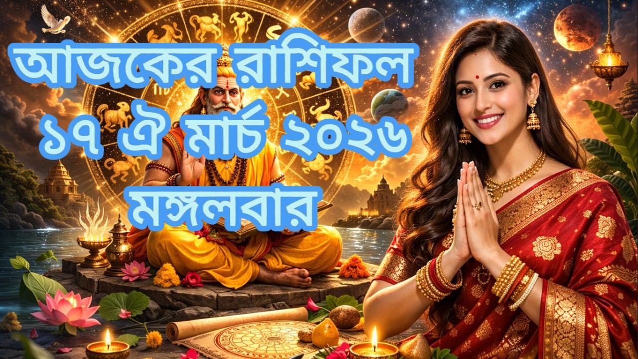 |#দৈনিকরাশিফলবাংলায়। 17 ঐ মার্চ 2026 মঙ্গলবার | কেমন যাবে আপনার আজকের দিনটি |#ডেইলিরাশিফল |