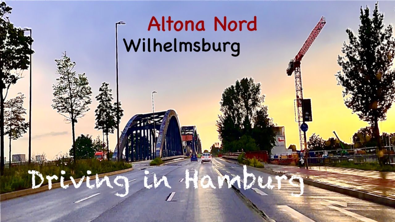Driving in Hamburg *[Altona Nord ➡️ Wilhelmsburg]**[4K]*