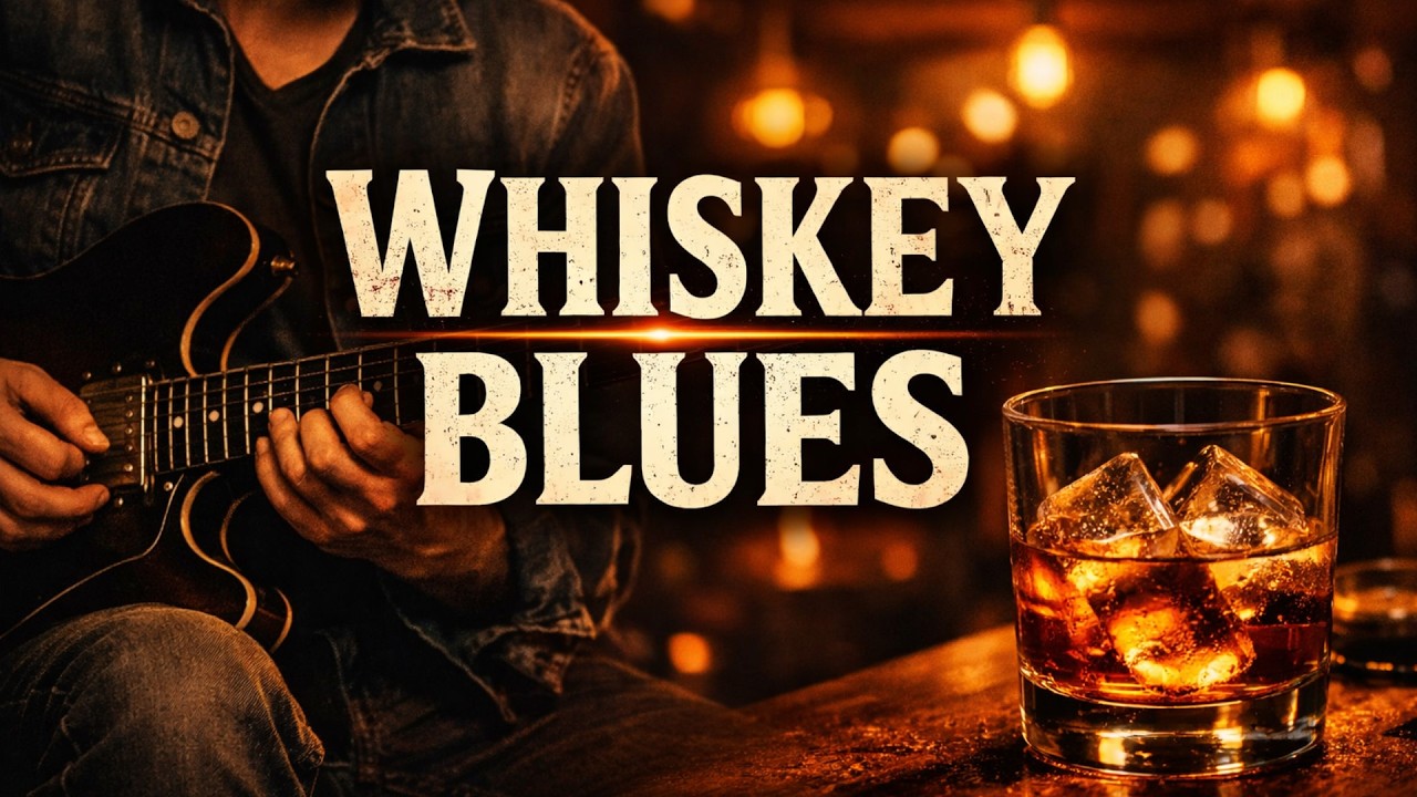 Whiskey Blues Bar 🥃 Slow Blues Guitar Night | Blue River Studio