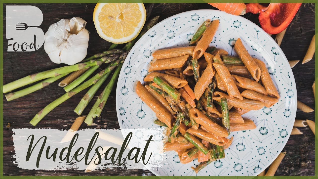NUDELSALAT Rezept - gesunder und eiweißhaltiger Salat - Klassiker