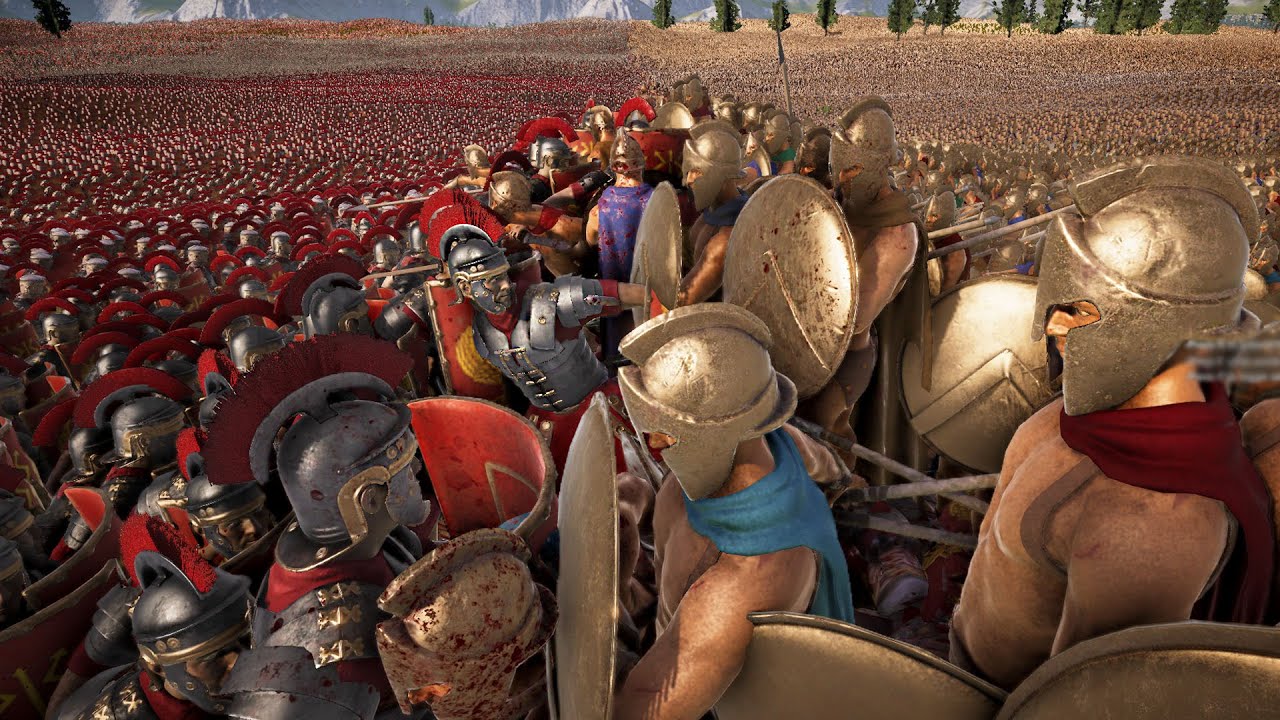 4 Million Roman Soldiers VS 4 Million Spartan Soldiers! - Ultimate Epic Battle Simulator 2 UEBS 2