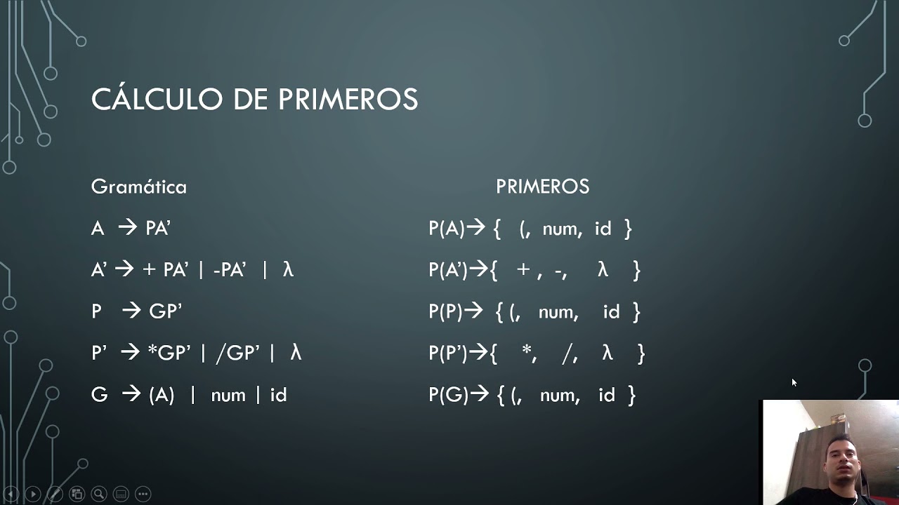 Cálculo de primeros y siguientes