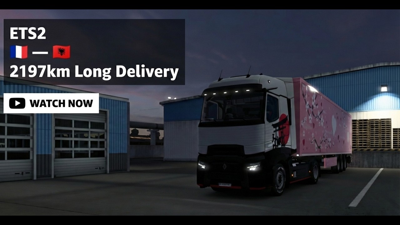 【ASMR 助眠】歐卡2 ETS2 POV 駕駛｜Renault 新車 2197km 長途狂奔｜引擊白噪音整夜睡 #05
