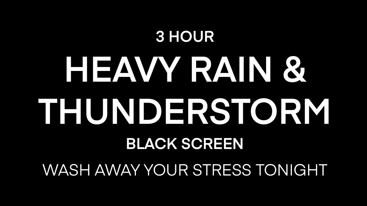 Soothing Rain & Thunder Sounds for Sleep | Black Screen | Calm Mind & Deep Rest