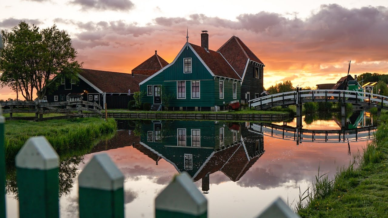 The Two Faces of Zaanse Schans by drone