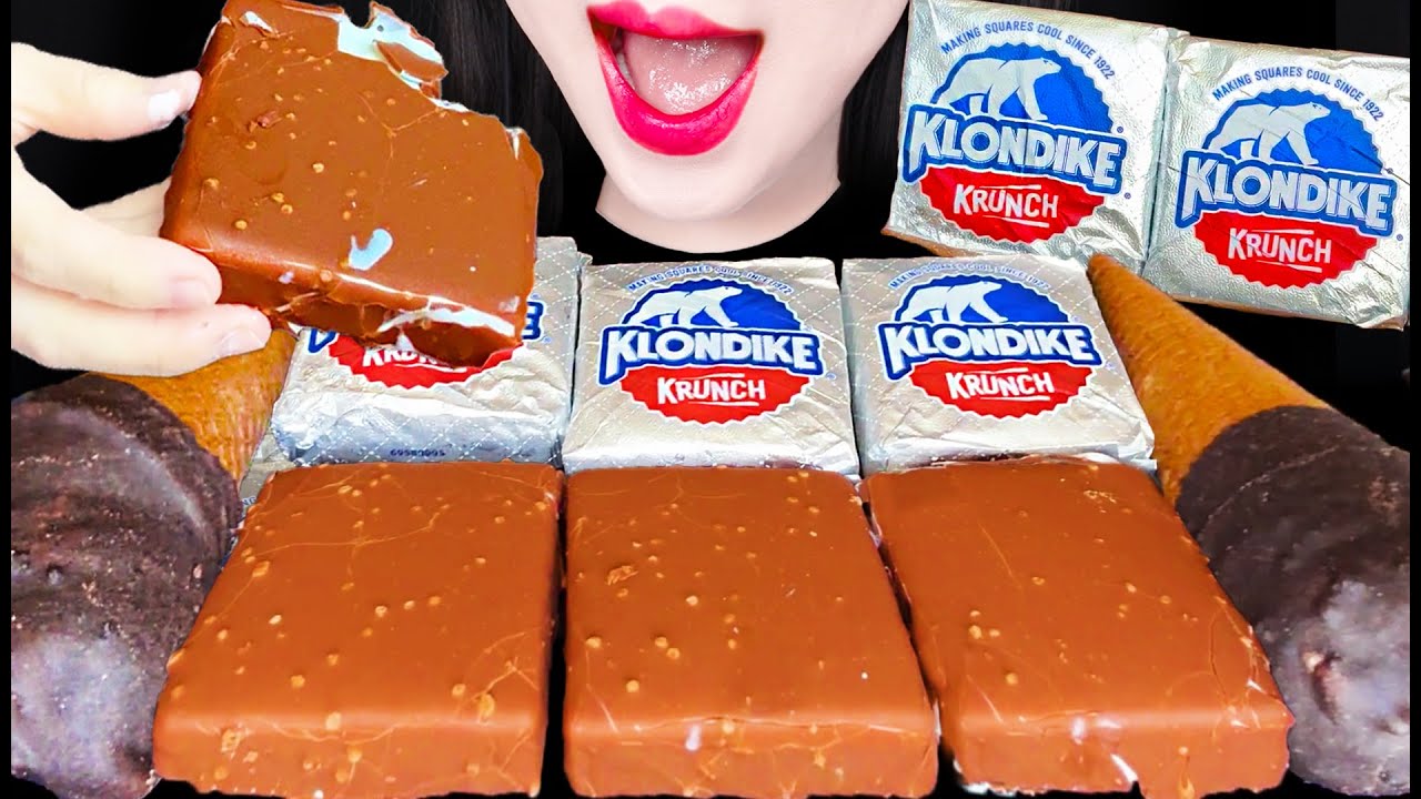 ASMR Klondike Ice Cream 미국 아이스크림 먹방 Mukbang, Eating