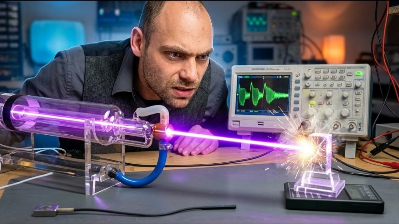 50 Watt CO2-Laserröhre: Anschluss, Inbetriebnahme und Experimente