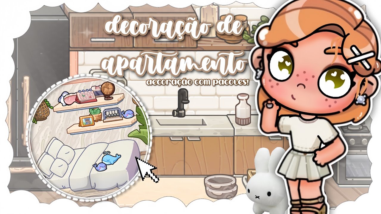 𓏲 🐰 ˖ ࣪ APARTAMENTO AESTHETIC - DECORAÇÃO COM PACOTES! ⊹ ᰔ PAZU AVATAR WORLD 