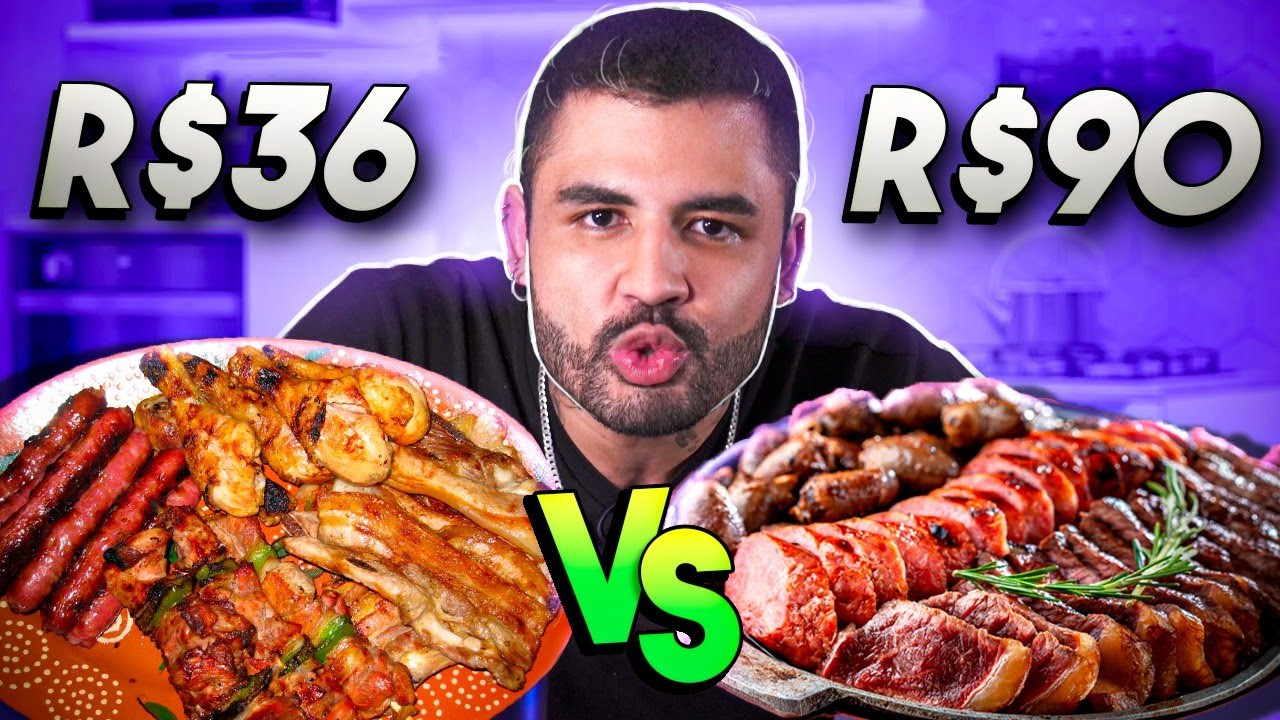 CHURRASCO MISTO BARATO VALE A PENA? - CARO VS BARATO!
