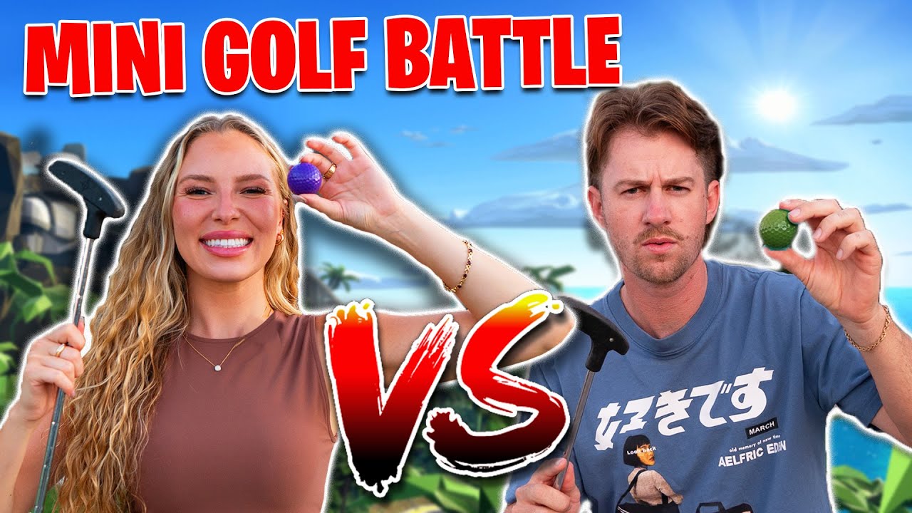 She Challenged Me to a Mini Golf Battle!! (INSANE Hole-In-One)