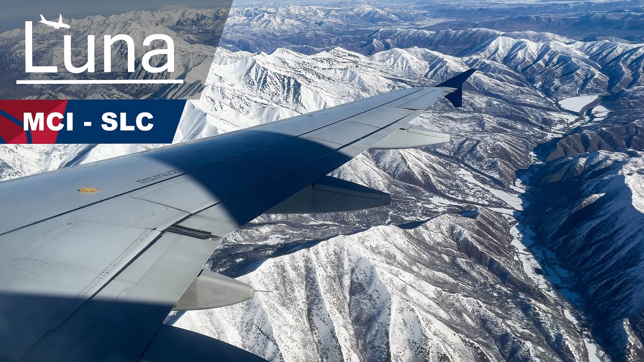 Delta Airlines Airbus A319 Flight From Kansas City to Salt Lake City