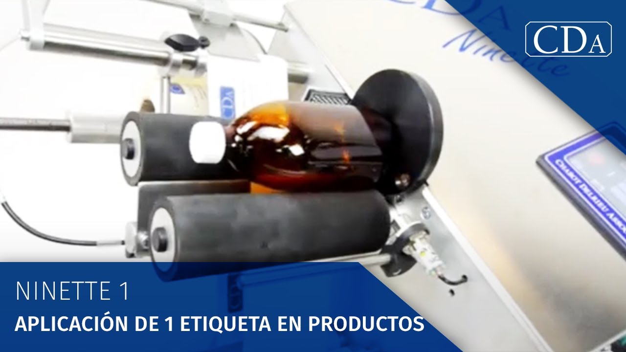 Etiquetadora Semiautomática Ninette 1 | Aplicación de una Etiqueta en Productos Cilíndricos | CDA