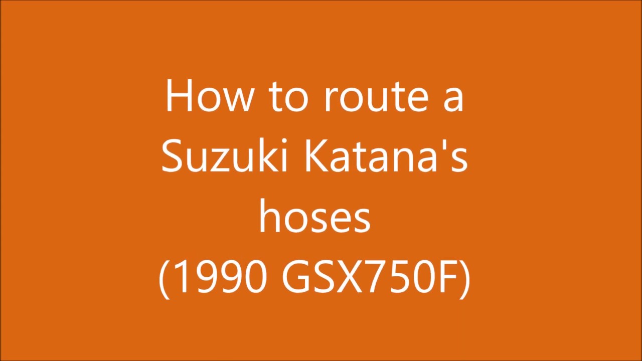 Routing hoses on a Suzuki Katana