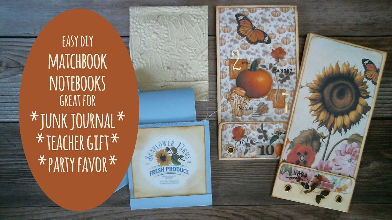 DIY Matchbook Notebooks Great Gift