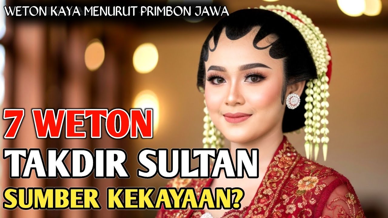 Takdir Sultan! 7 Weton Sumber Kekayaan yang Konon Hidupnya Sukses dan Penuh Rezeki?