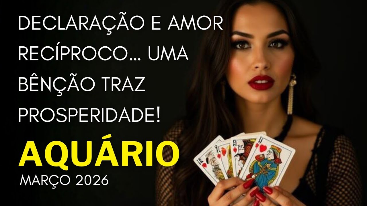 AQUÁRIO 🔮 MARÇO/26 ♒ DECLARAÇÃO E AMOR RECÍPROCO… UMA BÊNÇÃO TRAZ PROSPERIDADE 🌹✨
