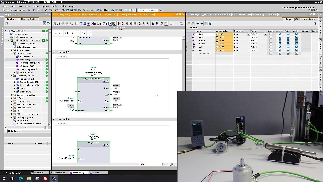 PROFIdrive &ndash; Live Demo for Application Class 4