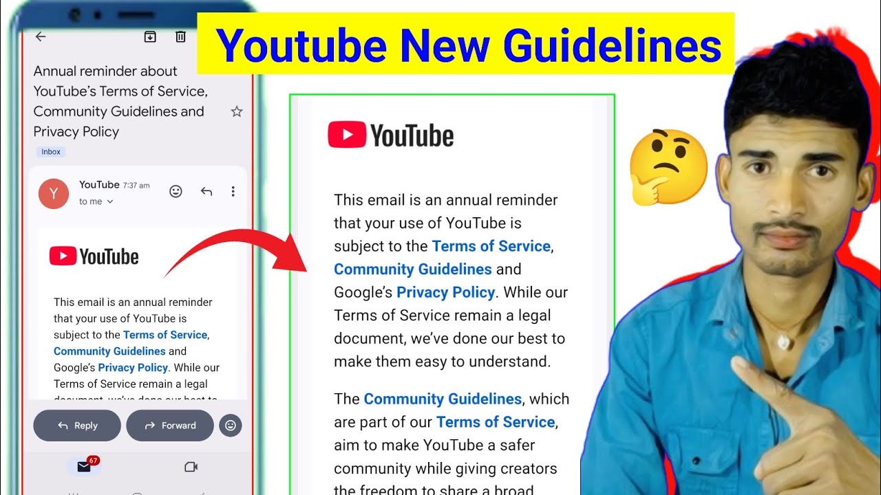 Annual reminder about youtube&rsquo;s terms of service community guidelines and privacy policy kya hai 