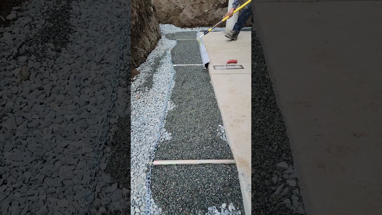 Allan Block Retaining Wall base screeding