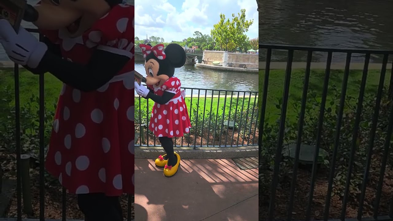 Minnie Mouse Signing Autographs at Epcot