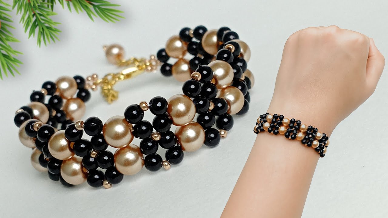 Pearl bracelet making at home || how to make bracelet at home | diy easy bracelet | bracelet designs