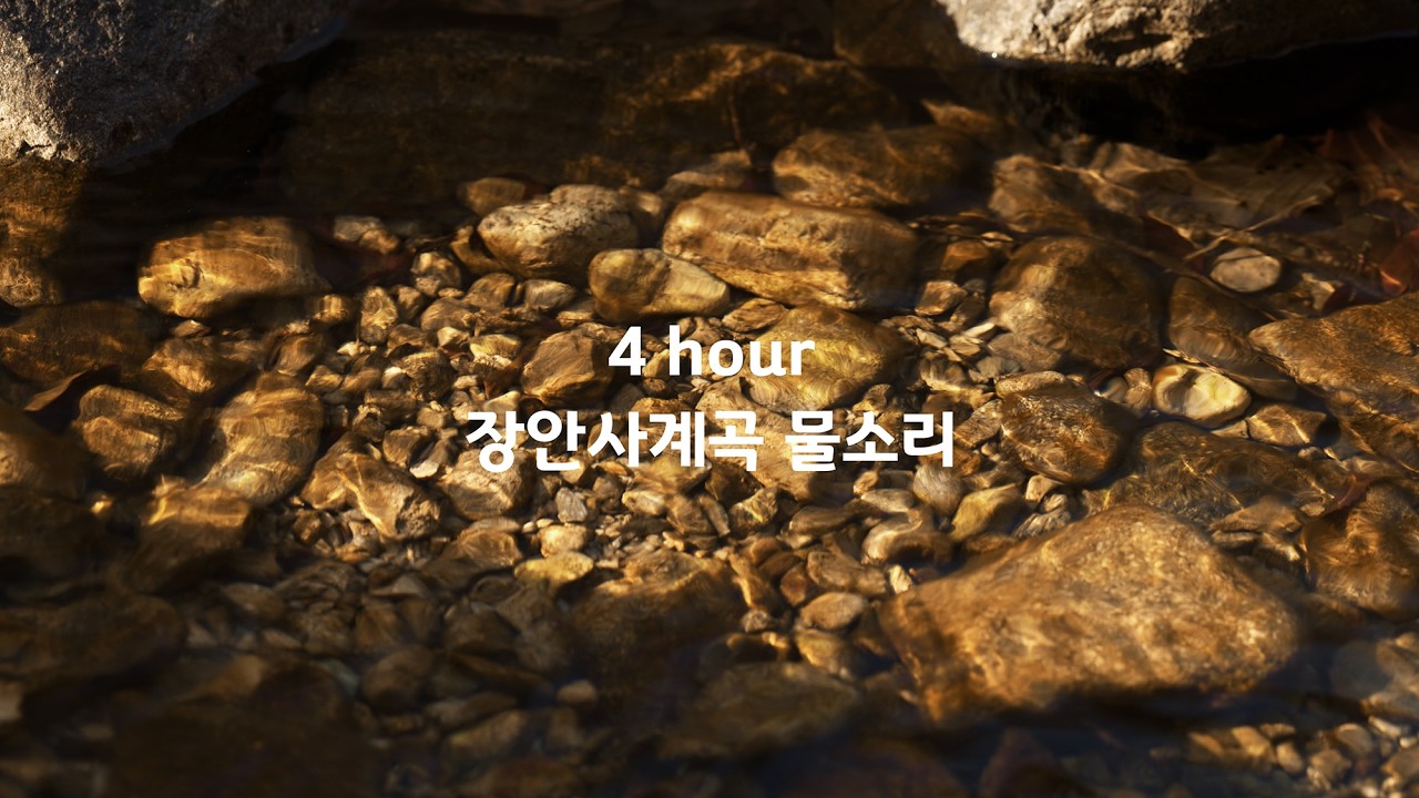 Flowing waterㅣ장안사 계곡 물소리 4시간ㅣ깊은 수면과 휴식을 위한 ASMR 사운드 Deep Relaxation