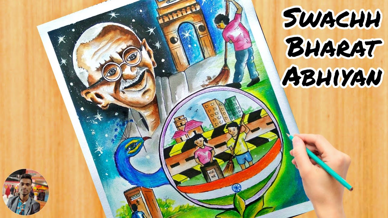 Sawach Bhaarat abhiyaan drawing|painting on 