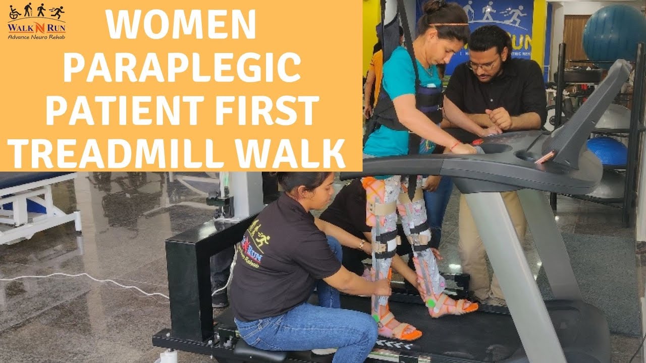 Women Paraplegic Patient First Treadmill Walk |Spinal Cord Rehabilitation #physiotherapy #paraplegic