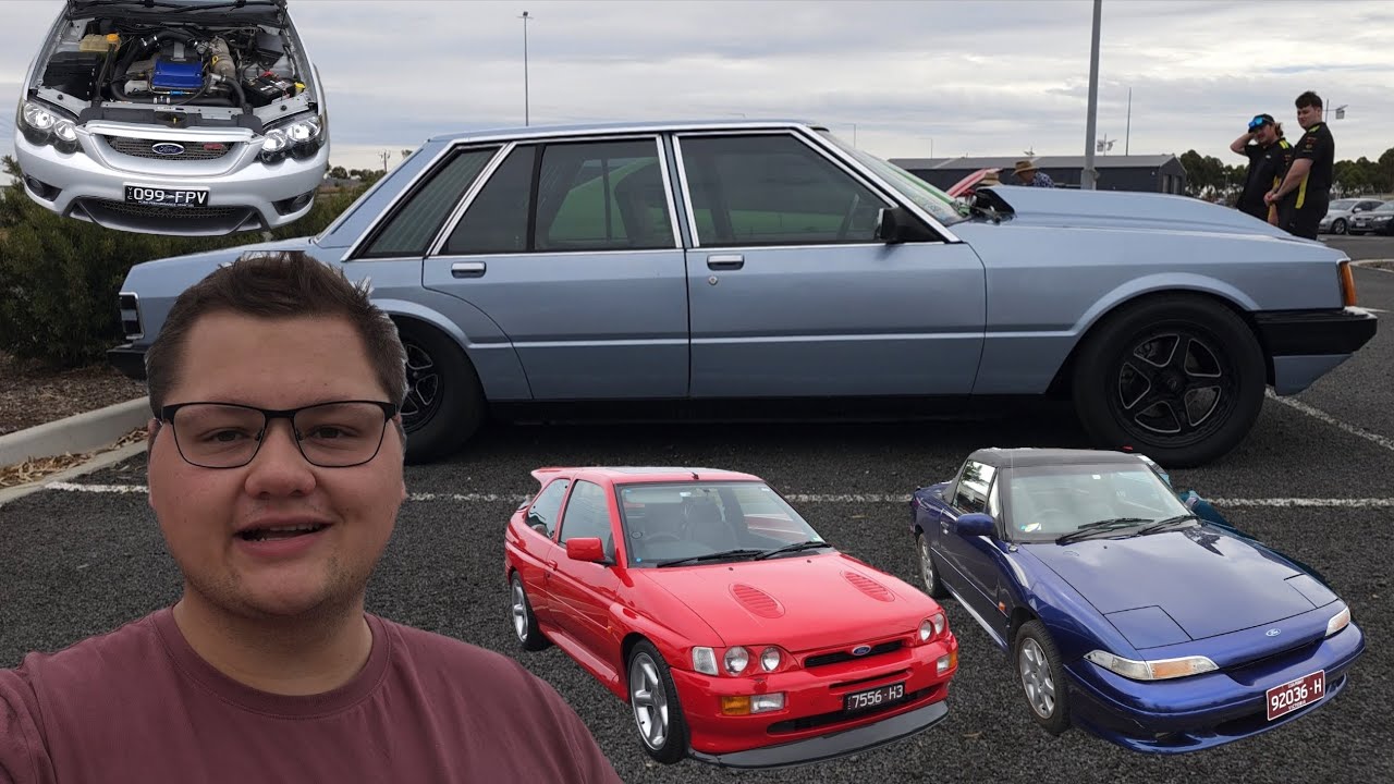 Fords for Charity! Show and shine car show and watching them drive out. 
