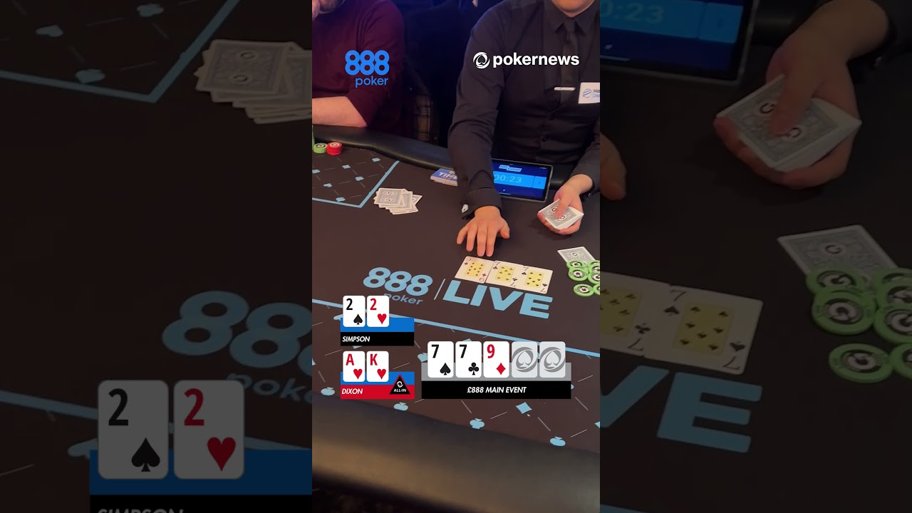 Ian Simpson Applying MAXIMUM PRESSURE! | @888poker &pound;888 Main Event! LIVE Glasgow! #shorts #pokernews