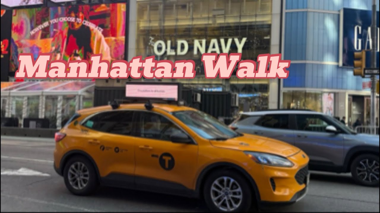 Manhattan Walking Tour in 4K-Real City Sounds|NYC