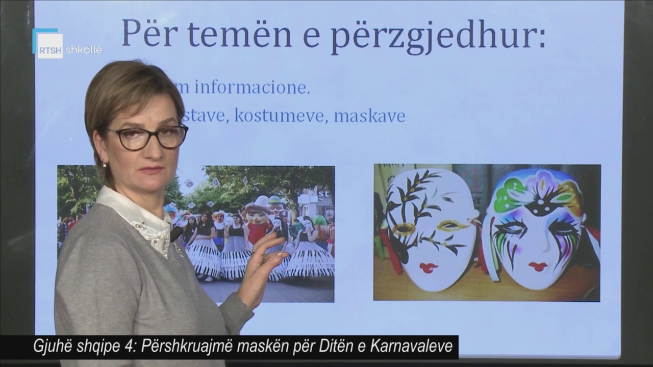 Gjuhë shqipe 4 - Përshkruajmë maskën për Ditën e Karnavaleve