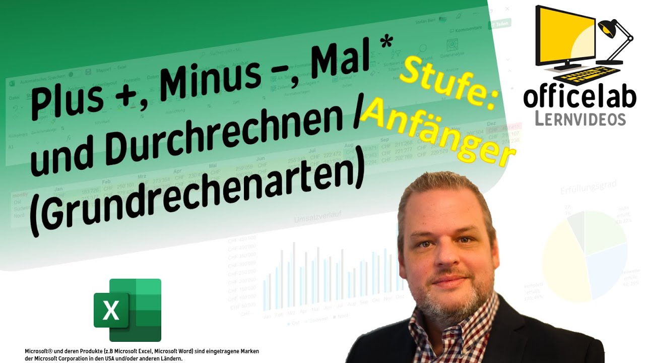 Excel Anfänger 🐌 - Plus, Minus, Mal und Durchrechnen