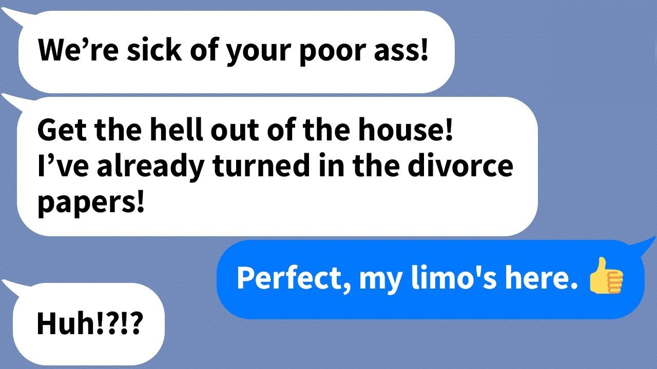 【Apple】My wife and daughter kick me out of the house for being poor, so I left in a limousine.