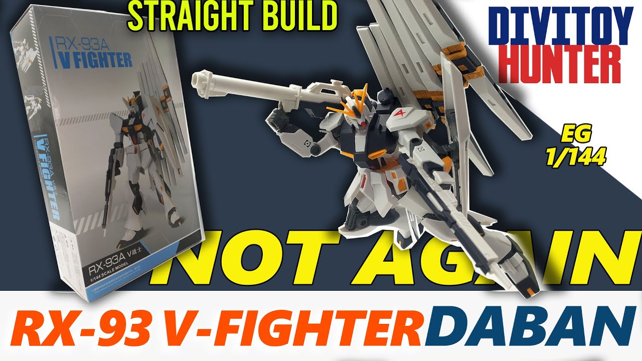 RX-93 V-FIGHTER + FIN FUNNELS EG 1/144 DABAN STRAIGHT BUILD #NUGUNDAM #FINFUNNEL