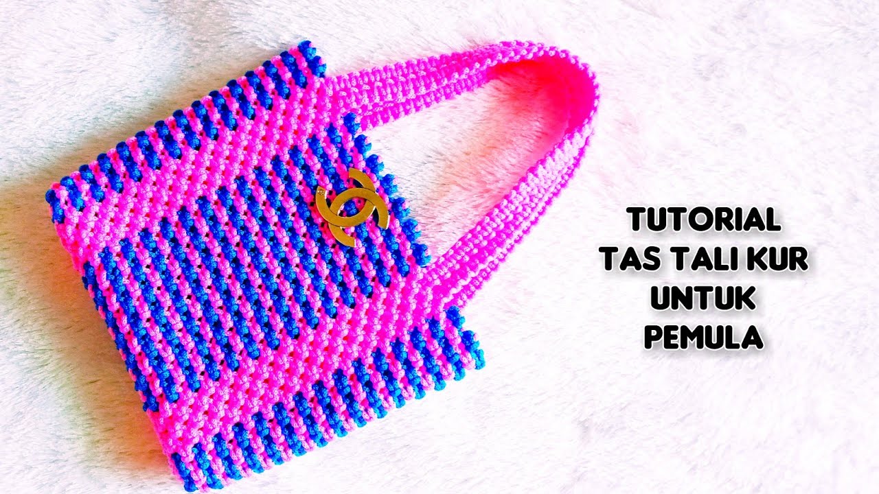 CARA MEMBUAT TAS TALI KUR UNTUK PEMULA•MACRAME BAG FOR BEGINNERS•TAS TALI KUR•TAS TALI KUR SIMPLE