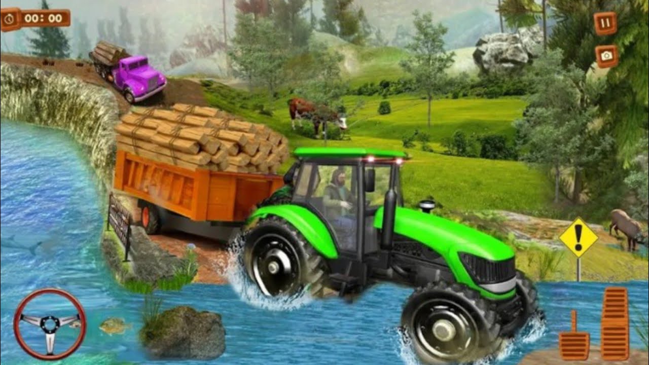 village tractor farming gameplay || real tractor farming simulator ||