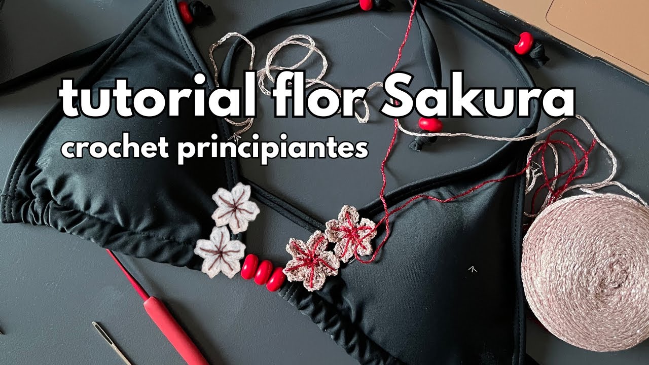 Flor del Cerezo | FLORES SAKURA | Tutorial paso a paso | Ganchillo