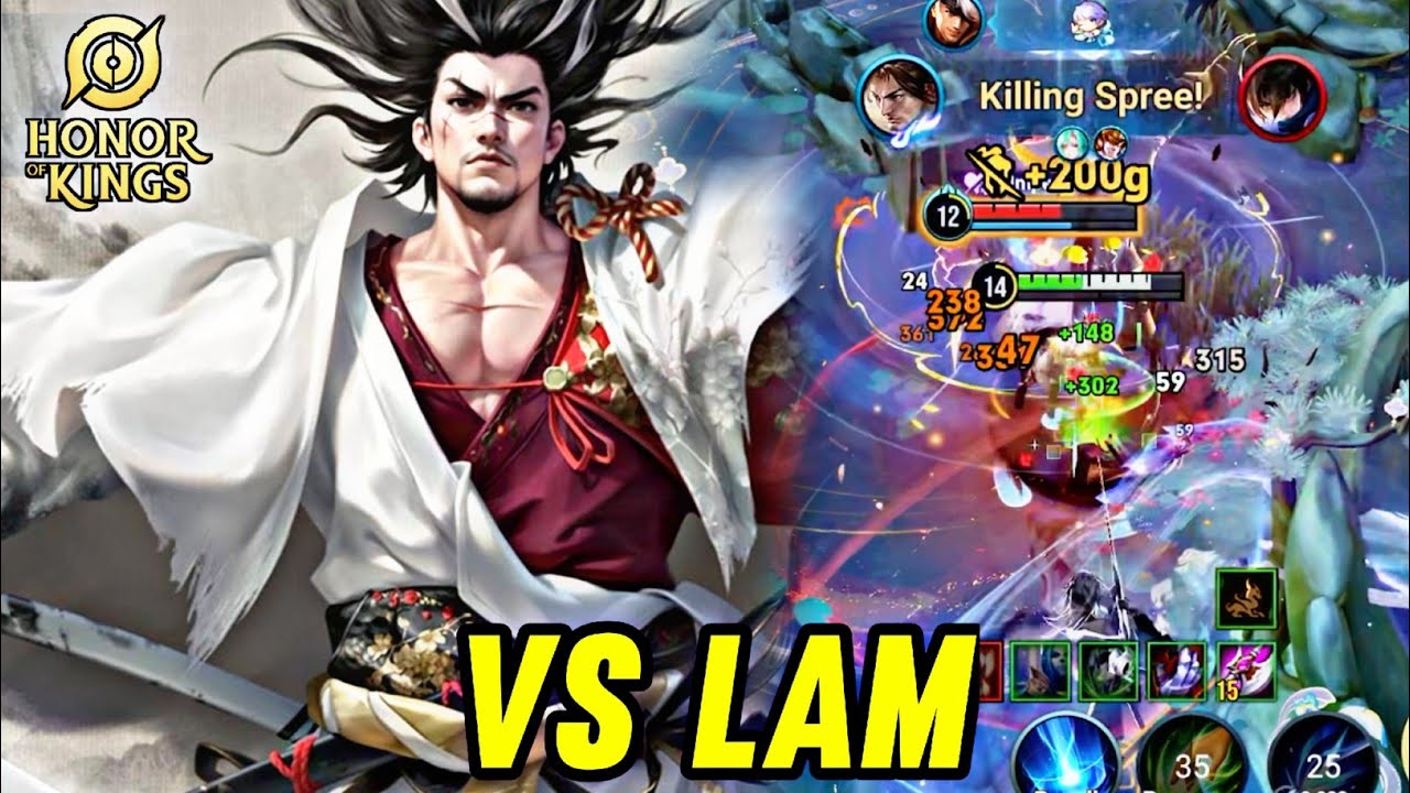 HOK : MUSASHI GAMEPLAY | VS LAM - HONOR OF KINGS