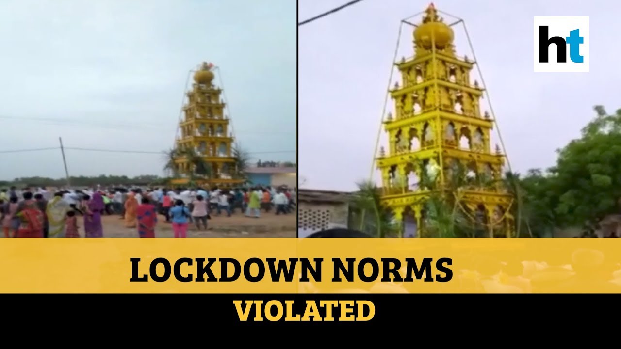 Watch: Lockdown norms violated during chariot pulling festival in Karnataka