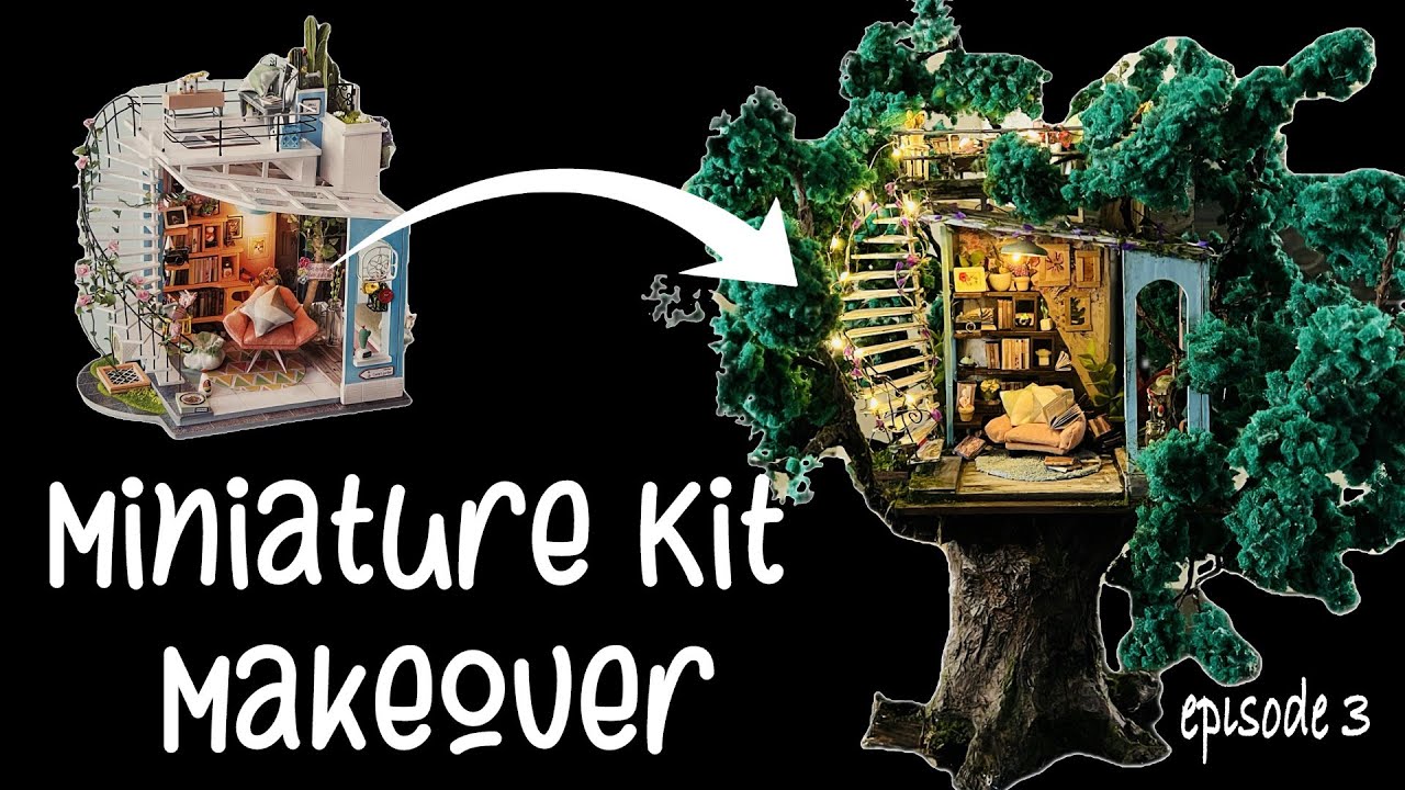 Miniature Treehouse Rolife Dora's Loft Kit Makeover
