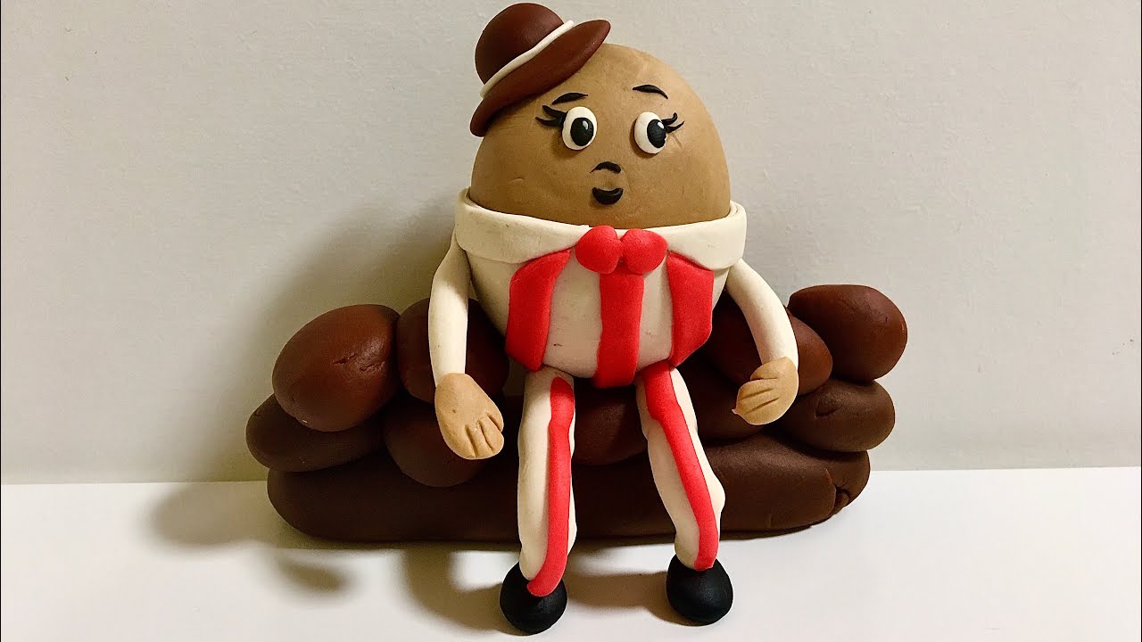♥️ Clay with me - making Humpty Dumpty on the wall | model tutorial craft. easy DIY