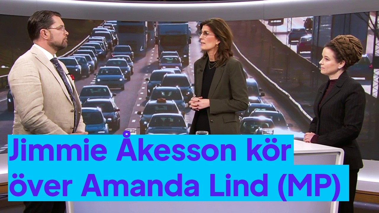 Jimmie &Aring;kesson k&ouml;r &ouml;ver Amanda Lind (MP) i debatt om drivmedelspriserna