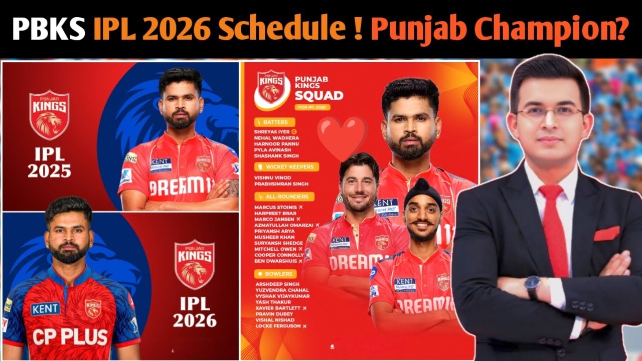 Punjab Kings IPL 2026 Full Team Analysis | PBKS Squad, Schedule & Can They Win IPL 2026?